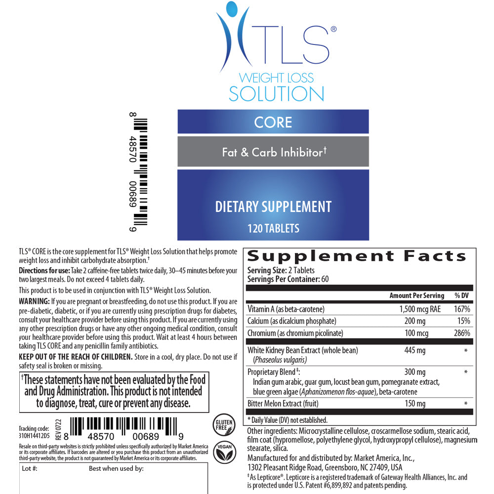 nutraMetrix TLS® CORE Fat & Carb Inhibitor