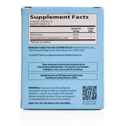 nutraMetrix GoTrim® Tea - Single Box (30 stickpacks)